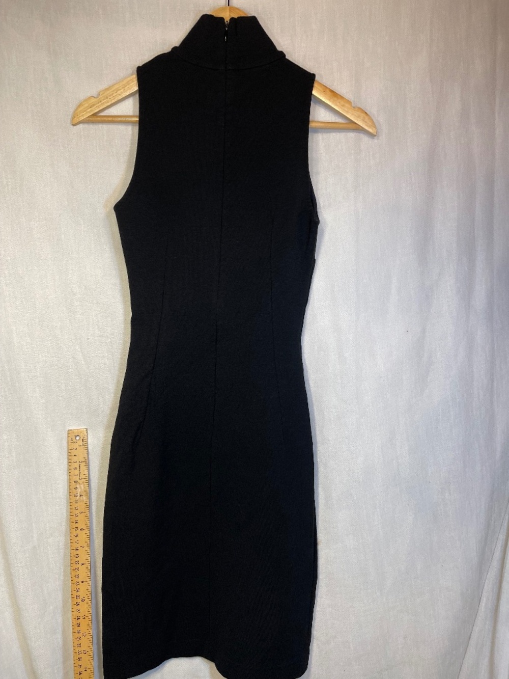 Dolce & Gabbana Black Sleeveless Turtleneck Sheath Dress